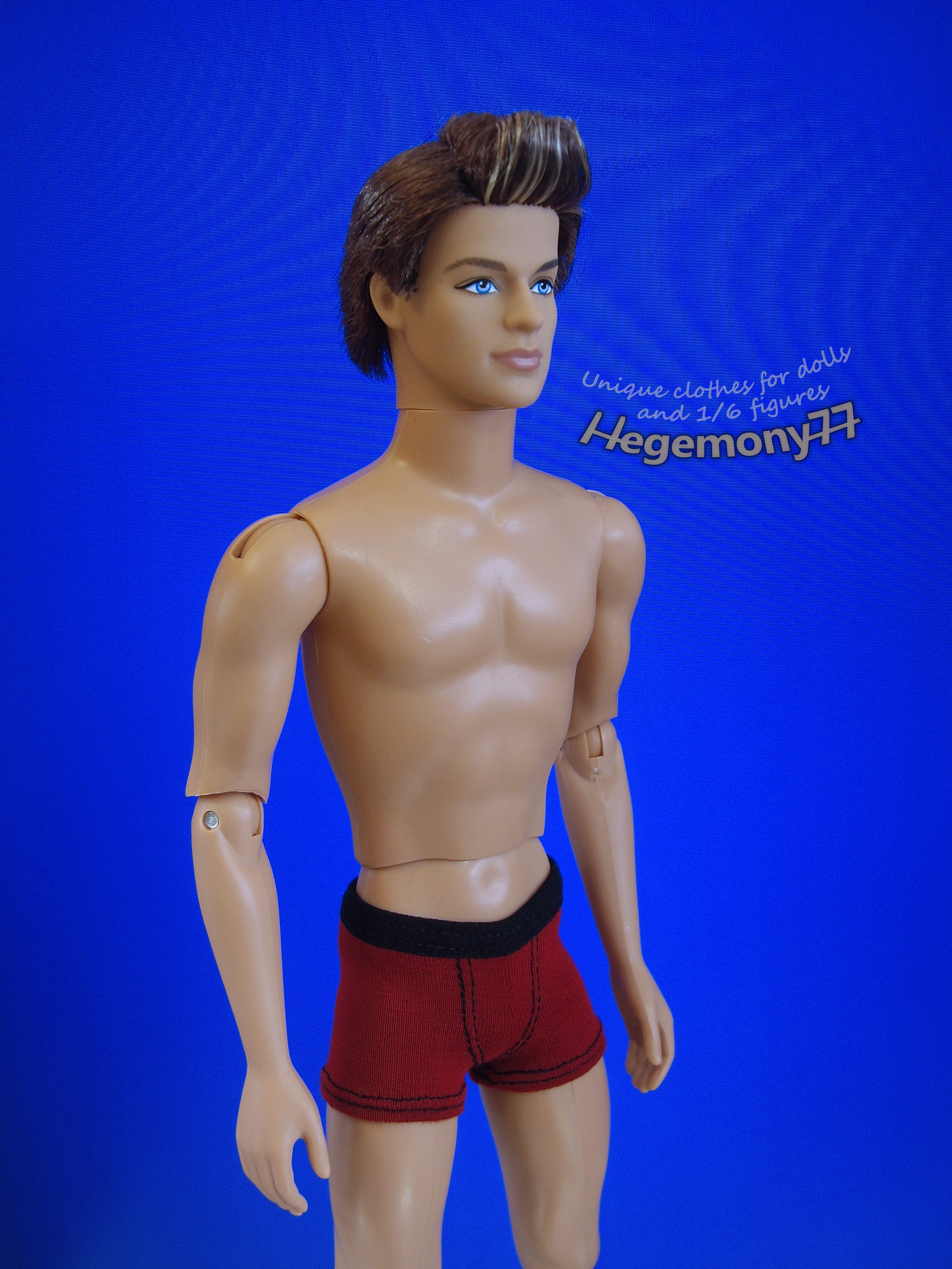 Ken doll in red boxer briefs underwear – Hegemony77 – clothing for