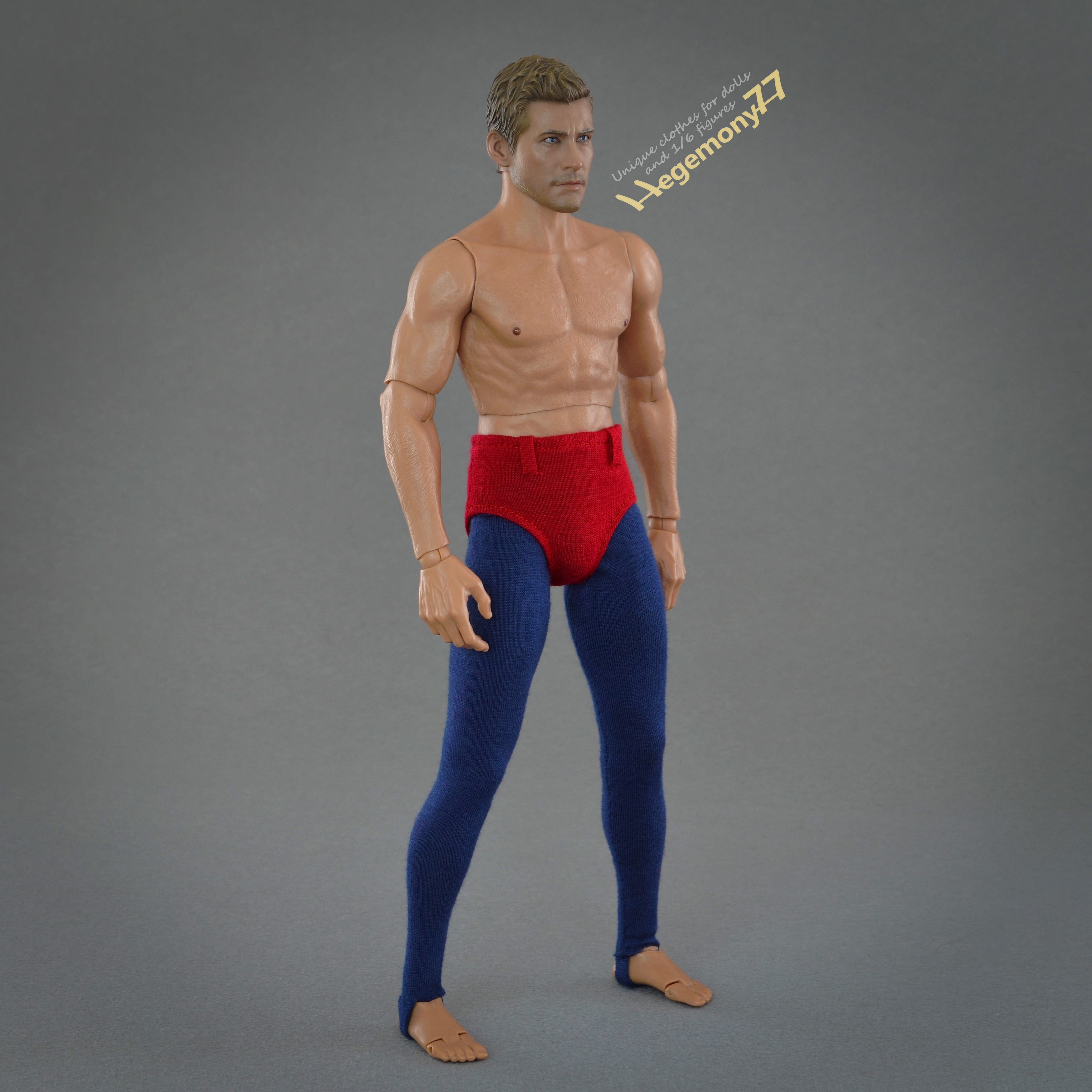 1/6th scale custom Superman costume parts on Hot Toys TTM 19
