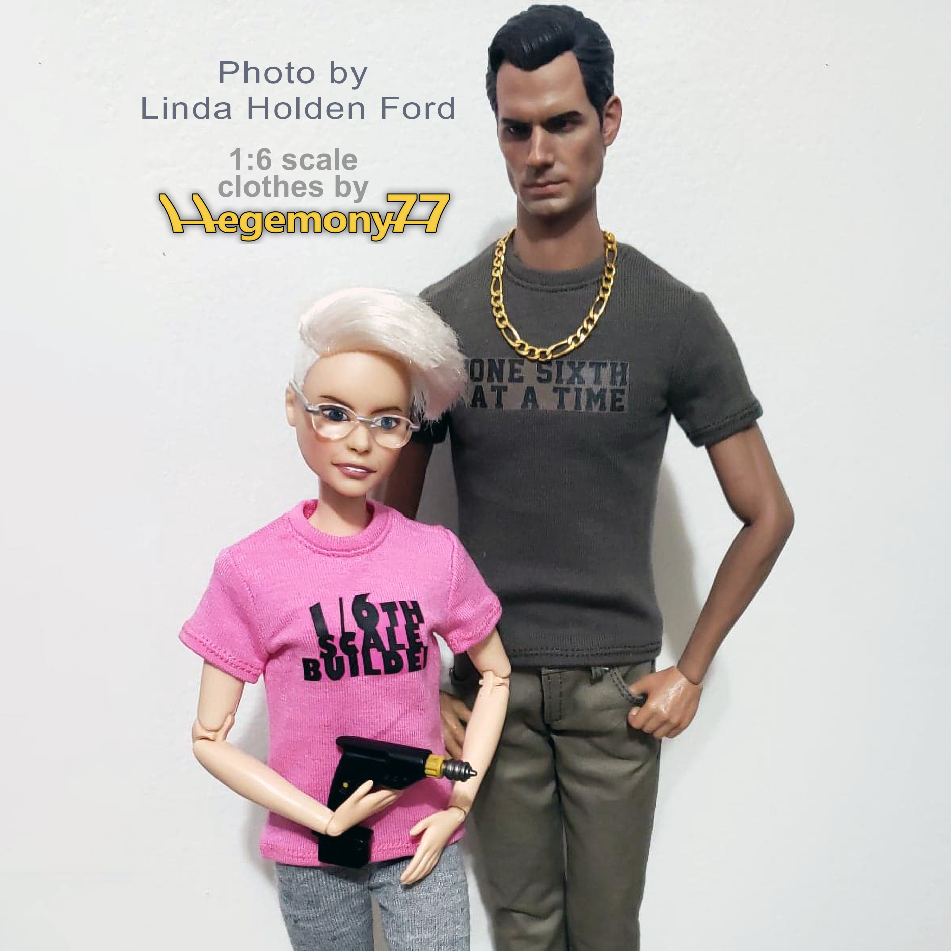 One sixth scale custom T shirts on Barbie and TBLeague Phicen kitbash doll  figure – Hegemony77 – clothing for 1/6 scale figures and dolls